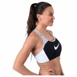 Medium Pad Logo Bra Black/Grey