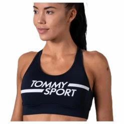 Mid Support Bra Logo Blue