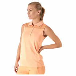 Miko Sleeveless Poloshirt Orange