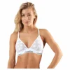Modern Cotton Dot Unlined Triangle White