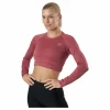 Molly Seamless Ls Crop Top Rose
