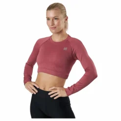 Molly Seamless Ls Crop Top Rose