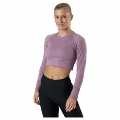 Molly Seamless Ls Crop Top Lilac