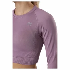Molly Seamless Ls Crop Top Lilac