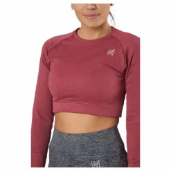 Molly Seamless LS Crop Top Pink