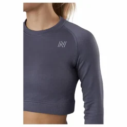 Molly Seamless Ls Crop Top Blue