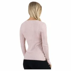 Natalia L/S Rib Pullover Knt Red