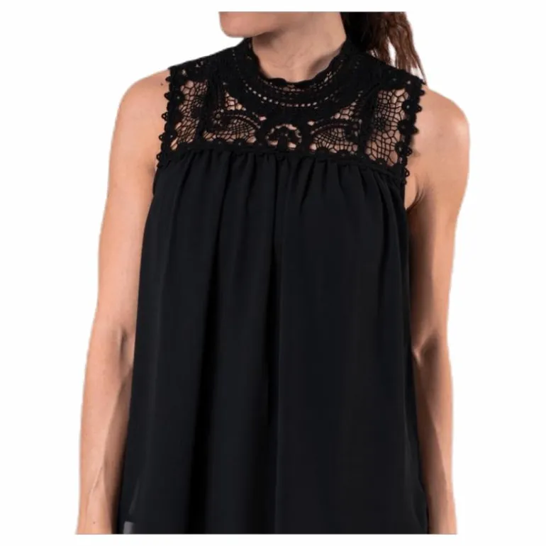 New Cat S/L Top Wvn Black