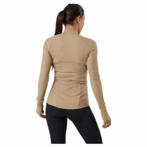 Night Rib LS Tee Beige