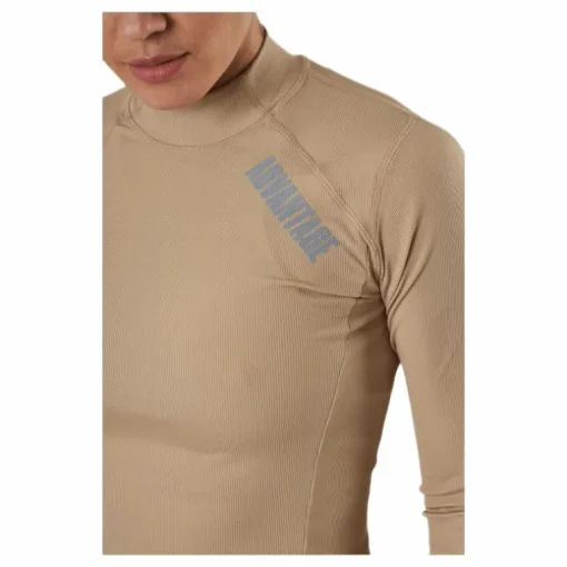 Night Rib LS Tee Beige