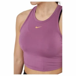Nike Dri-fit One Luxe Women's Light Bordeaux/metallic Gold