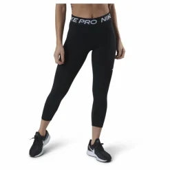 Nike Pro 365 Women's Mid-Rise Crop Leggings BLACK/WHITE
