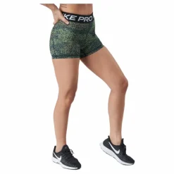Nike Pro Dri-fit Women's 3" Pr Treeline/black/white