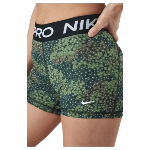 Nike Pro Dri-fit Women's 3" Pr Treeline/black/white