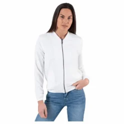 Nova Lux Bomber Jacket Solid 8 White