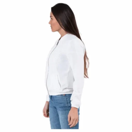 Nova Lux Bomber Jacket Solid 8 White