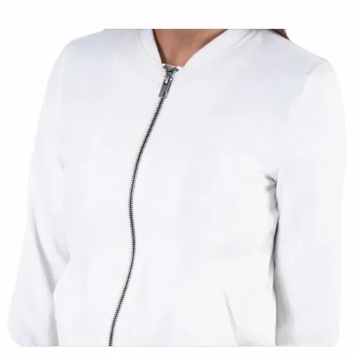 Nova Lux Bomber Jacket Solid 8 White