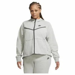 Nsw tch flc wr hoody fz plus Grey