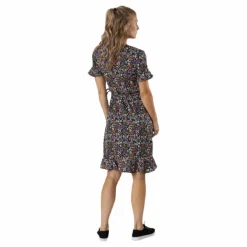 Olivia S/S Wrap Dress Wvn Black