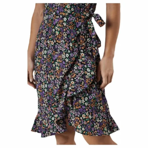 Olivia S/S Wrap Dress Wvn Black