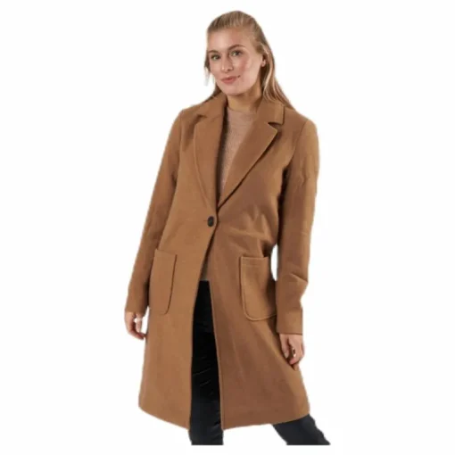 Olivia-Astrid Wool Coat Otw Brown