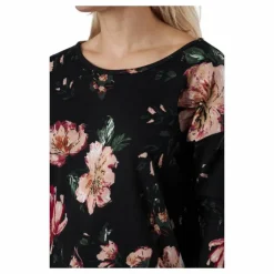 Onlelcos 4/5 Aop Top Jrs Noos Black W/jasmin Flower 15