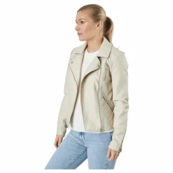 Onlgemma Faux Leather Biker Ot Silver Lining