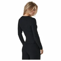 Onlnella L/s O-neck Rib Top No Black