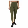 Own The Run Block 7/8 Running Leggings Women Focus Olive / Beige Tone