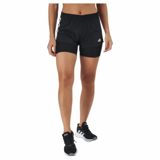 Pacer 3 Stripe Woven 2 In 1 Short Black / White