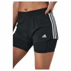 Pacer 3 Stripe Woven 2 In 1 Short Black / White
