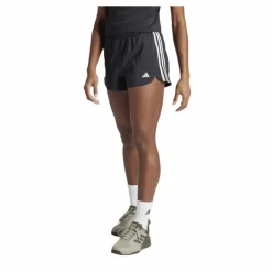 Pacer Training 3-Stripes Woven High-Rise Shorts Black / White