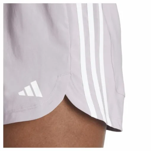 Pacer Training 3-Stripes Woven High-Rise Shorts Preloved Fig / White