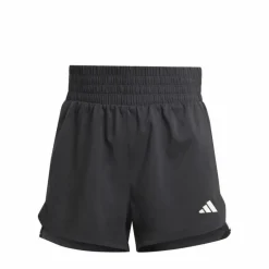 Pacer Training 3-Stripes Woven High-Rise Shorts Black / White