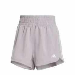Pacer Training 3-Stripes Woven High-Rise Shorts Preloved Fig / White
