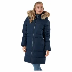 Paranaque Long Down Parka Jacket Blue