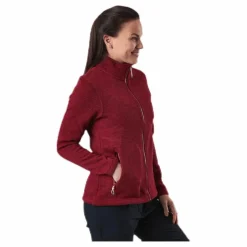Paulina Melange Fleece Jacket Red