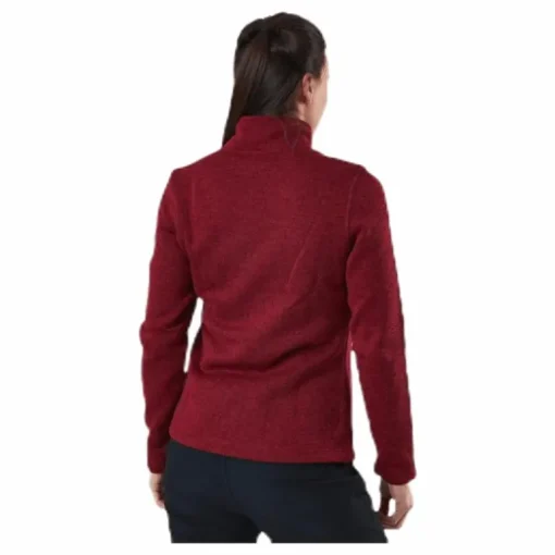 Paulina Melange Fleece Jacket Red
