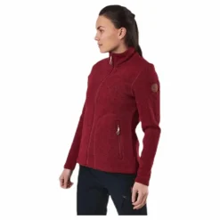 Paulina Melange Fleece Jacket Red
