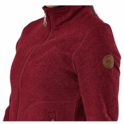 Paulina Melange Fleece Jacket Red