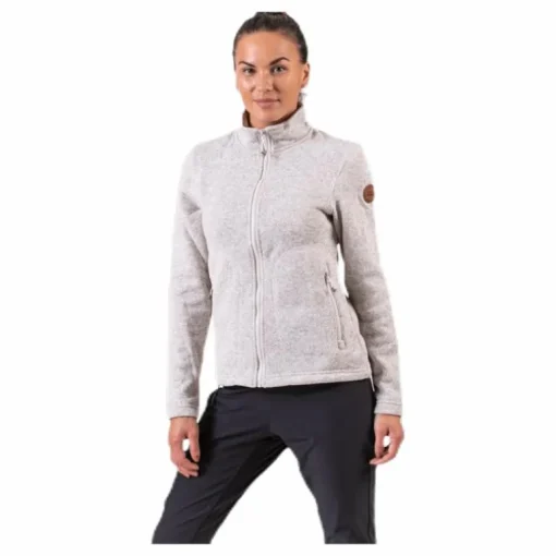 Paulina Melange Fleece Jacket Beige