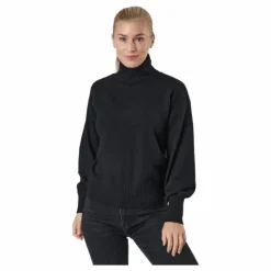 Pccava Ls High Neck Knit Bc Black