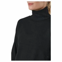 Pccava Ls High Neck Knit Bc Black