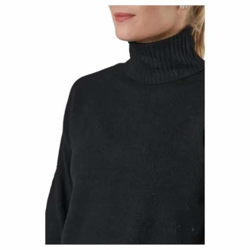 Pccava Ls High Neck Knit Bc Black