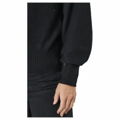 Pccava Ls High Neck Knit Bc Black