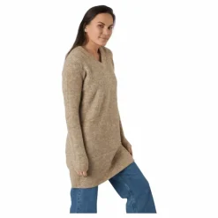 Pcellen Ls V-neck Knit Dress Silver Mink
