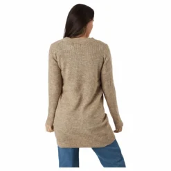 Pcellen Ls V-neck Knit Dress Silver Mink