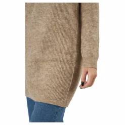 Pcellen Ls V-neck Knit Dress Silver Mink