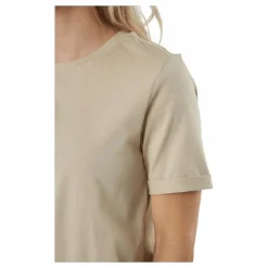 Pcria Ss Fold Up Solid Tee Noo White Pepper