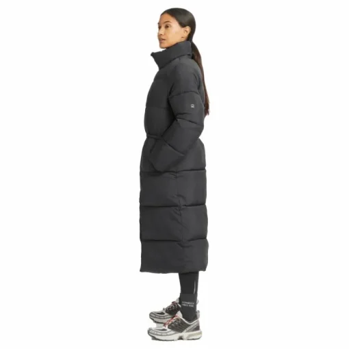 Pebble Drawstring Coat Black